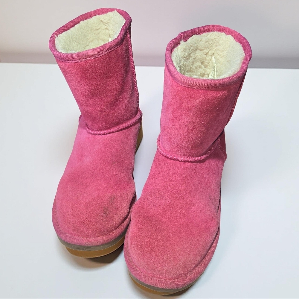 Koolaburra By UGG Pink Winter Cozy Suede Fleece Soft Warm Snow - Picture 4 of 9